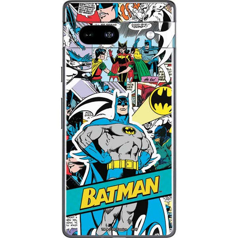 DC Comics Batman Vintage Pose Collage Art Google Pixel 7a Skin